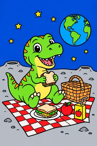 Example page colored by AI with markers