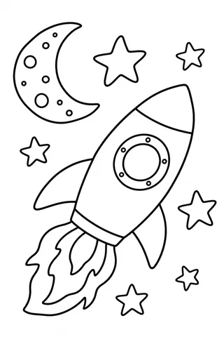 A rocket drawn by a 6-year-old