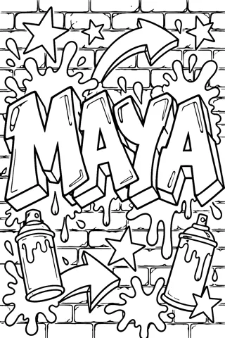 MAYA · brick wall