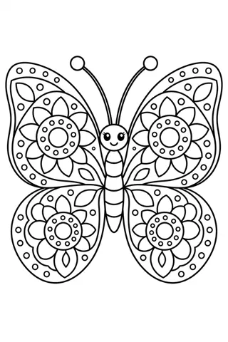 Butterfly Mandala coloring page