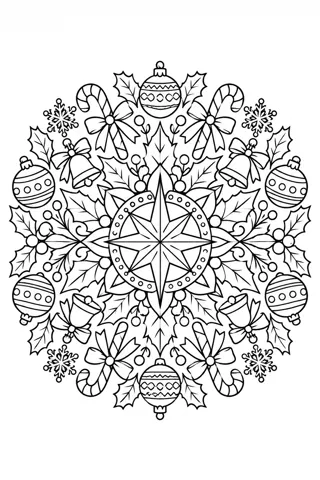 Christmas Mandala coloring page