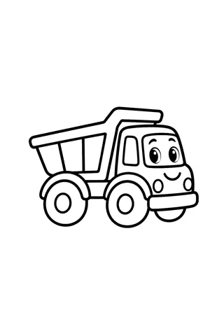 Big Dump Truck coloring page