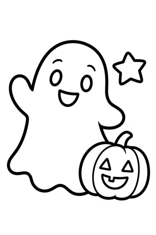 Friendly Ghost coloring page