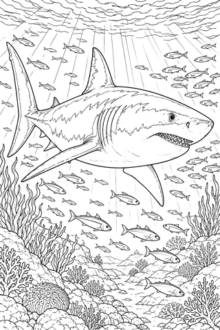 Great White Shark coloring page