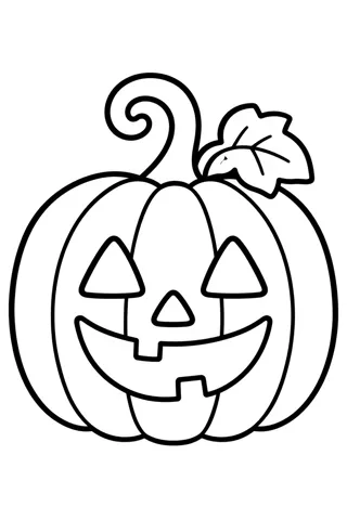 Smiling Jack-o’-Lantern coloring page