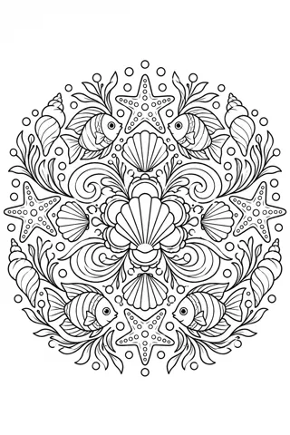 Ocean Mandala coloring page