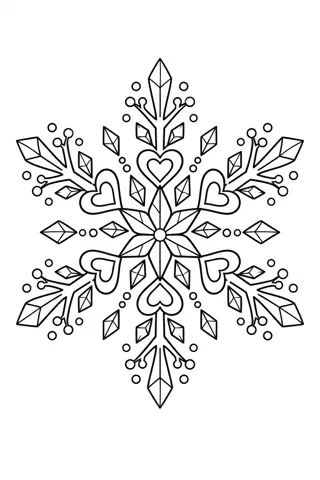 Snowflake Mandala coloring page