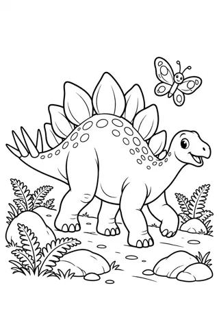Stegosaurus Walk coloring page