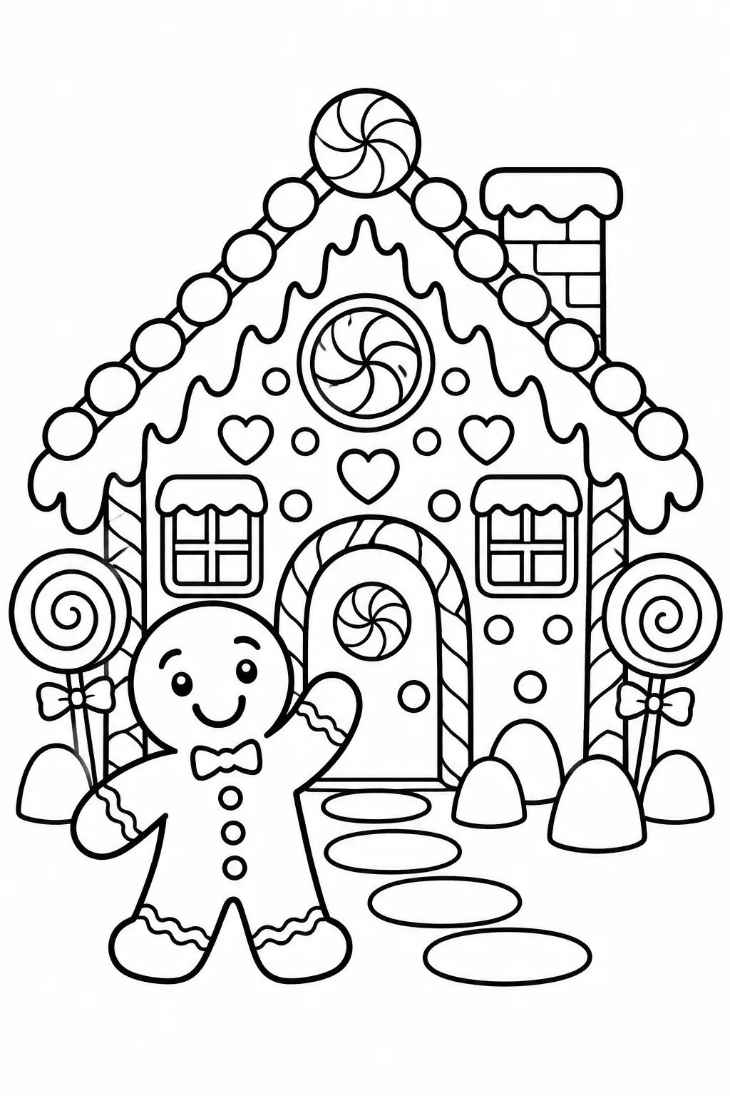 Gingerbread House Coloring Page