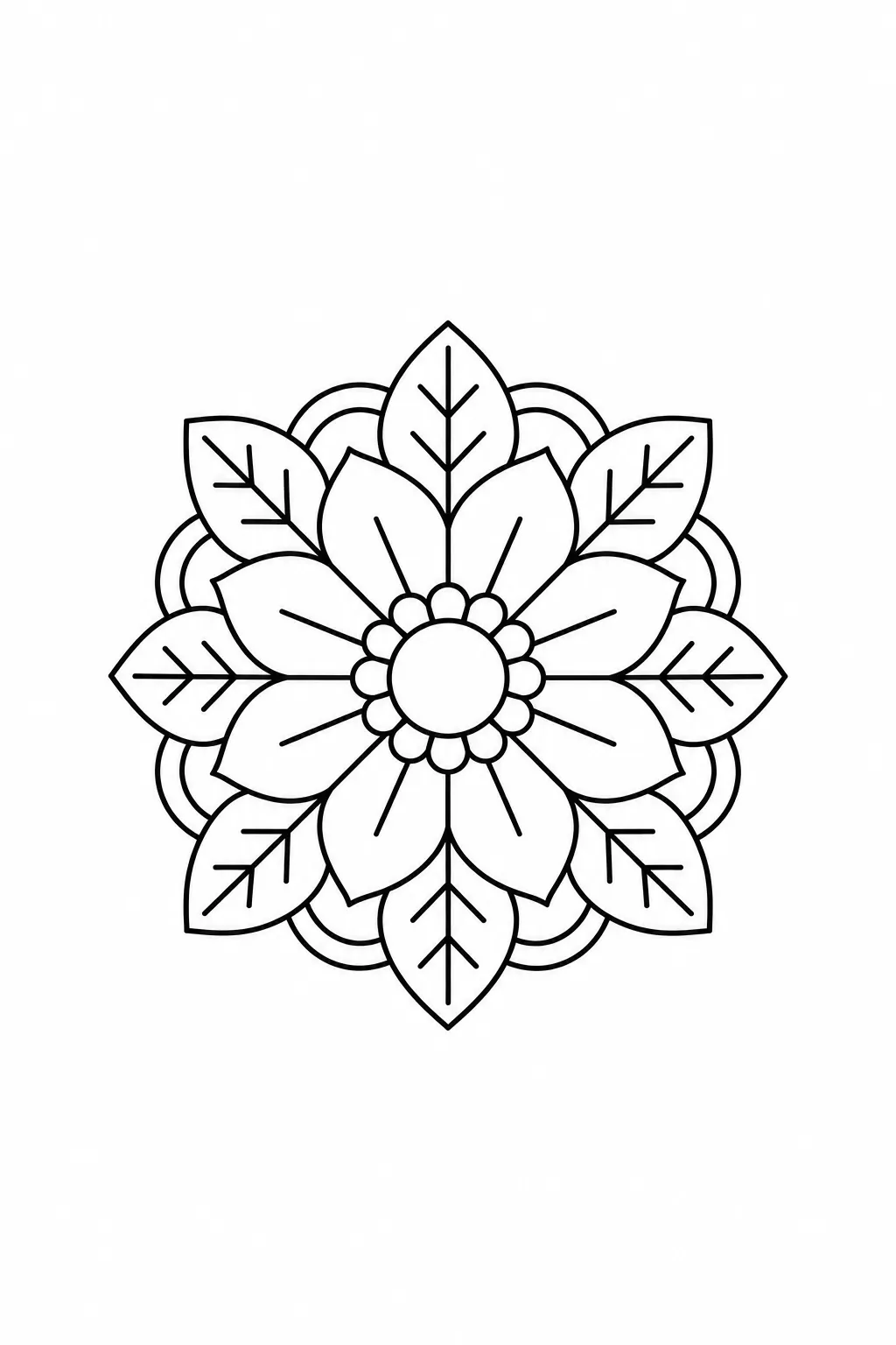 Flower Mandala Coloring Page